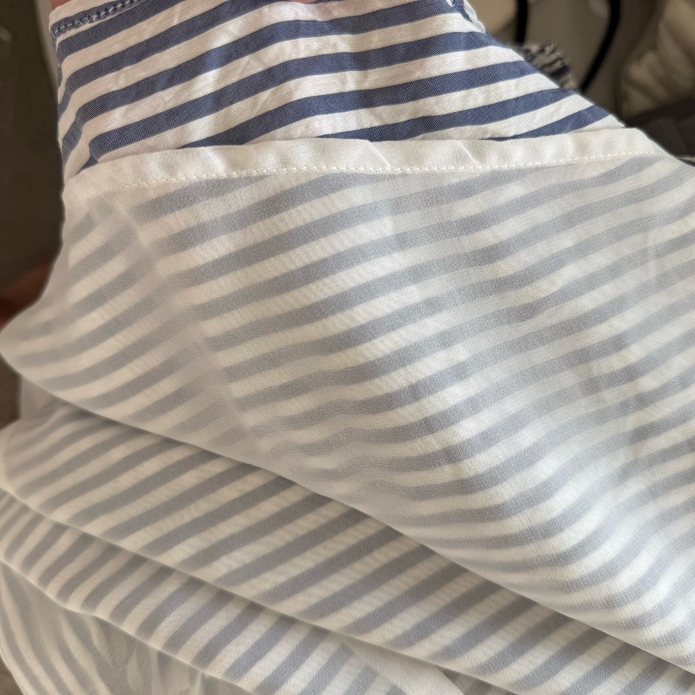 Ann Taylor LOFT Meadow Stripe Ruffle Dress - Picture 9 of 10